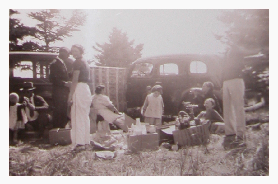 My Mom's family, having a Thanksgiving Day Picnic in the 1940's.