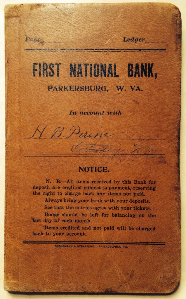 Bank account book of Henry Burton Perine.